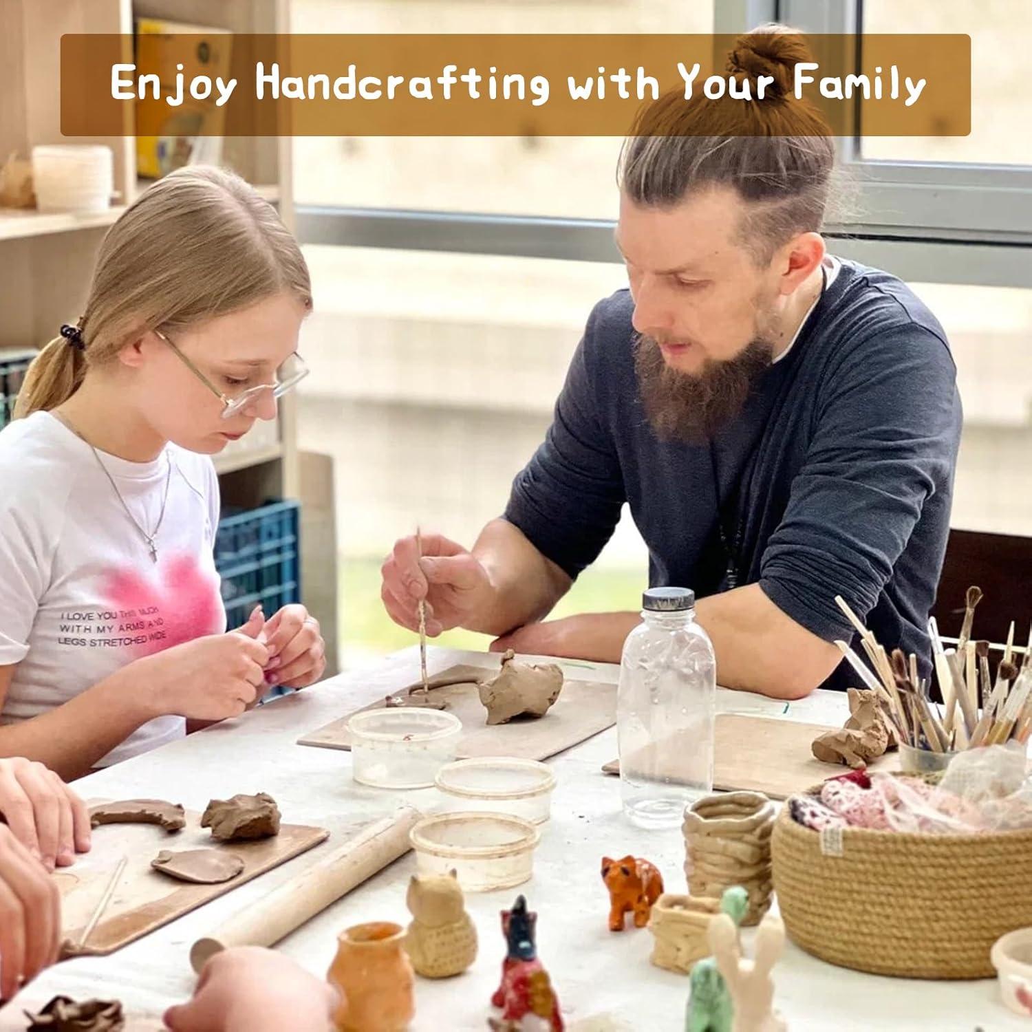 Kit de Arcilla Secada al Aire HAWERSI 66 Piezas para Adultos