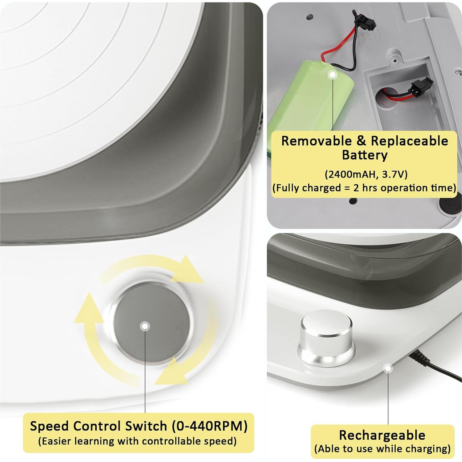 Rueda de Alfarería Catcrafter Mini para Niños - 15,24 cm