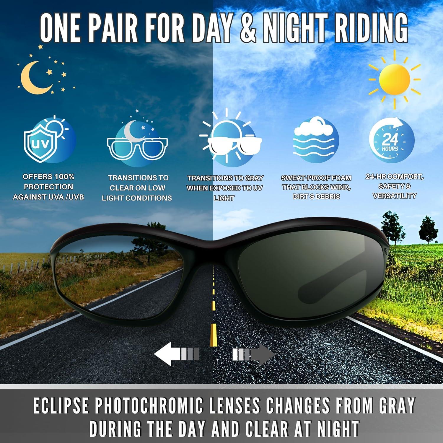 Gafas de Seguridad Bikershades Fotoquímicas Transicionales