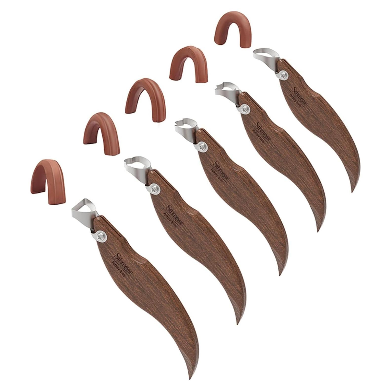 Juego de Herramientas de Cerámica Sthmeyue 5 Pcs Ergonómicas