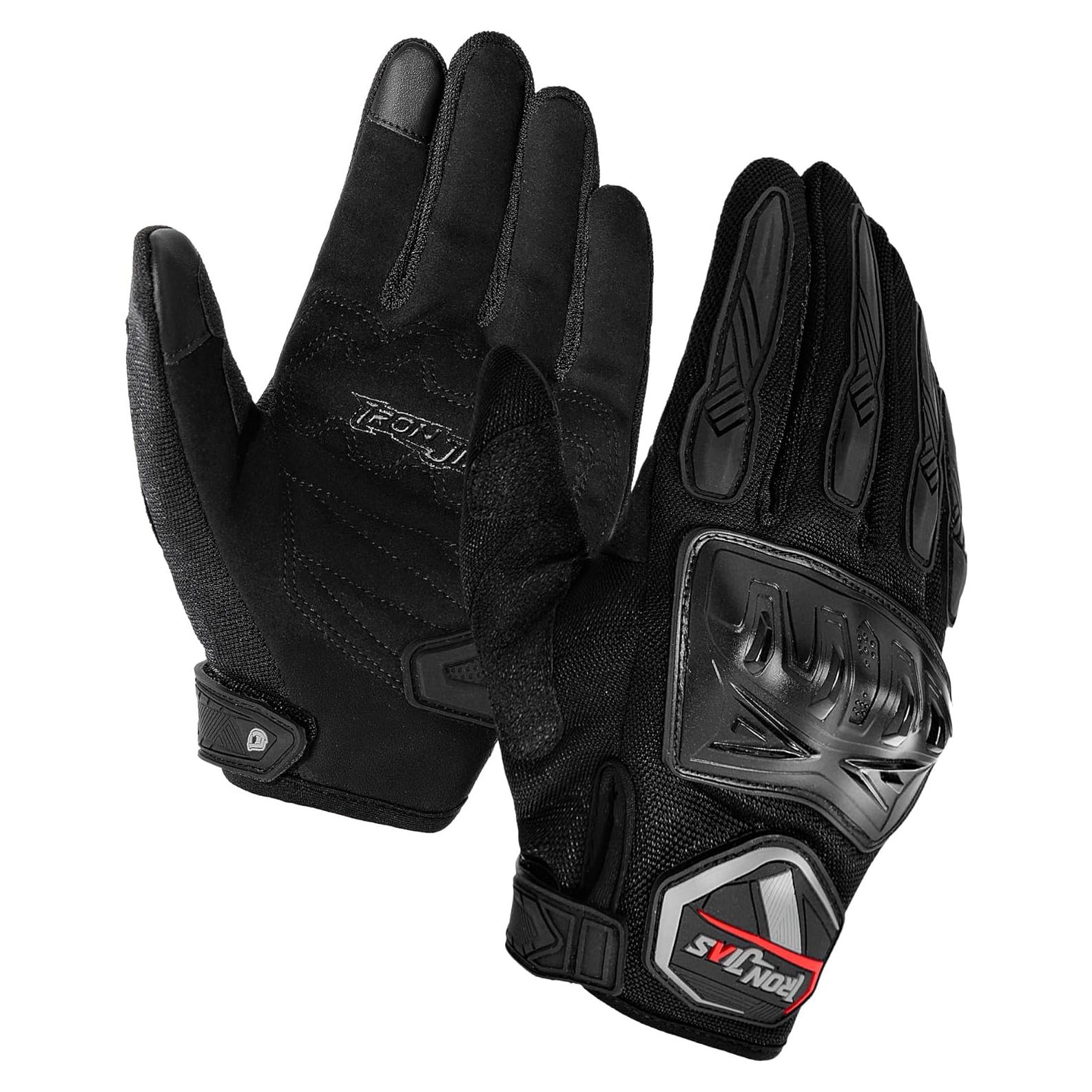 Guantes de Motocicleta BORLENI Táctiles Dedo Completo Medianos