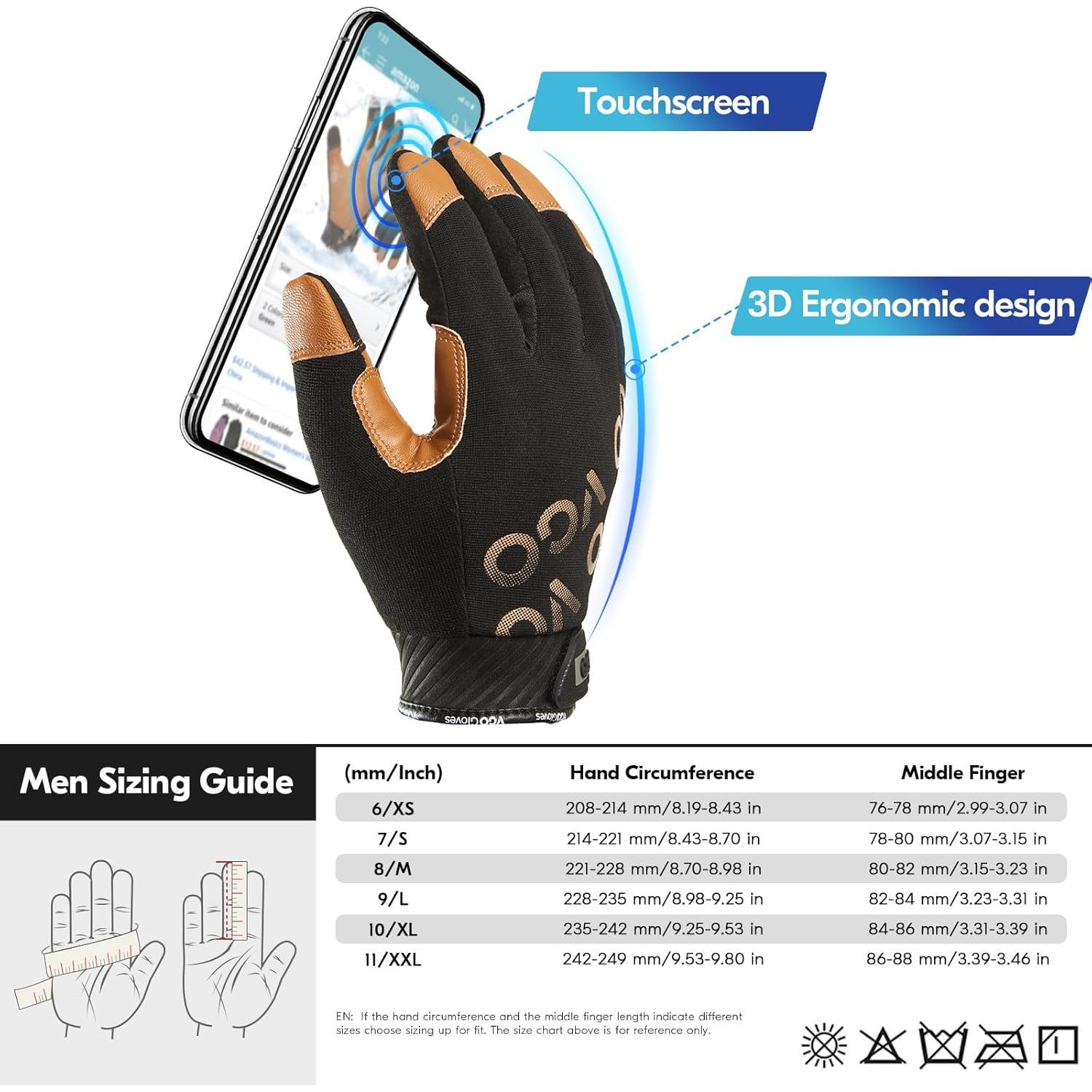 Guantes de Trabajo de Invierno 3M Thinsulate C100 - Marrón L