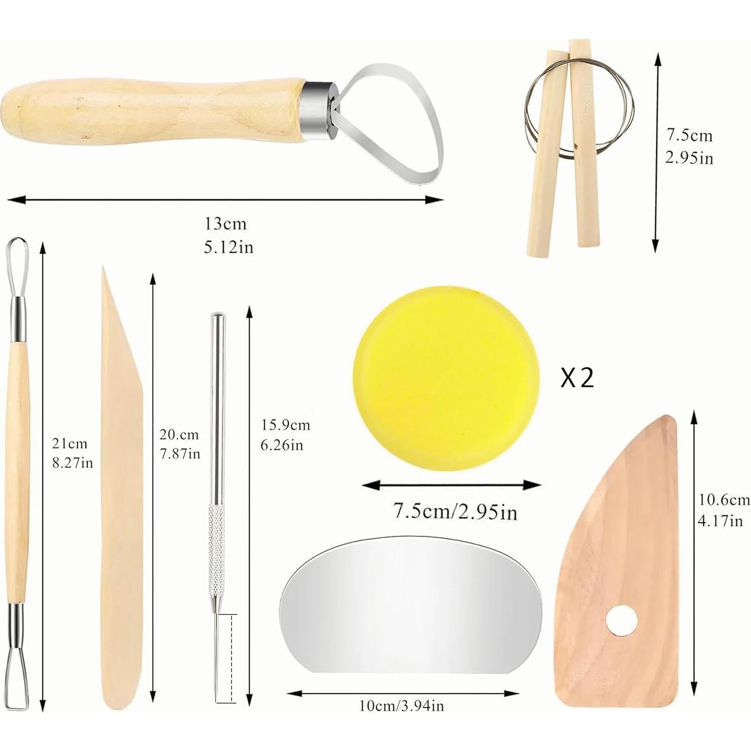 Juego de Herramientas de Escultura en Arcilla LINPHCEY 9 Piezas