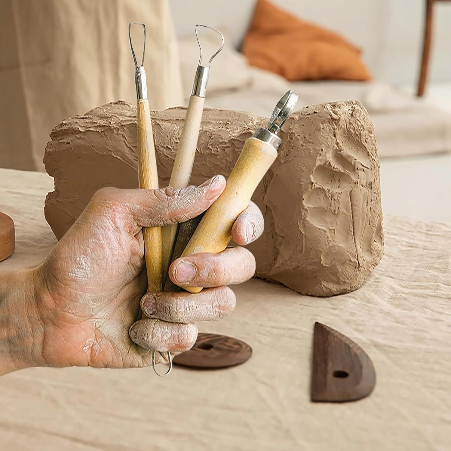 Juego de Herramientas de Escultura en Arcilla LINPHCEY 9 Piezas