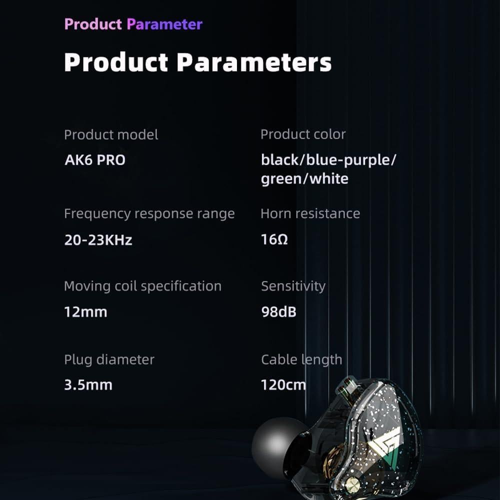 Auriculares Gaming QKZ AK6 PRO In Ear 10mm Sonido Bajo