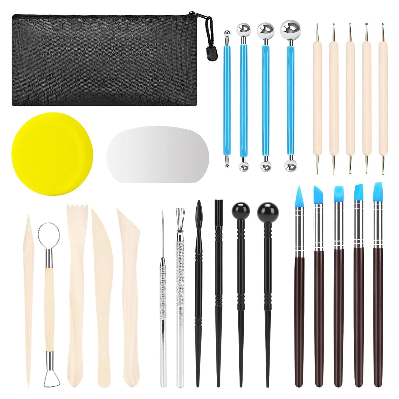 Kit de Herramientas de Arcilla JRKOO 28 PCS para Escultura