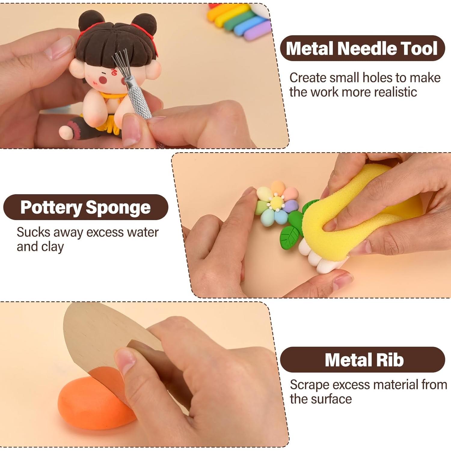 Kit de Herramientas de Arcilla JRKOO 28 PCS para Escultura