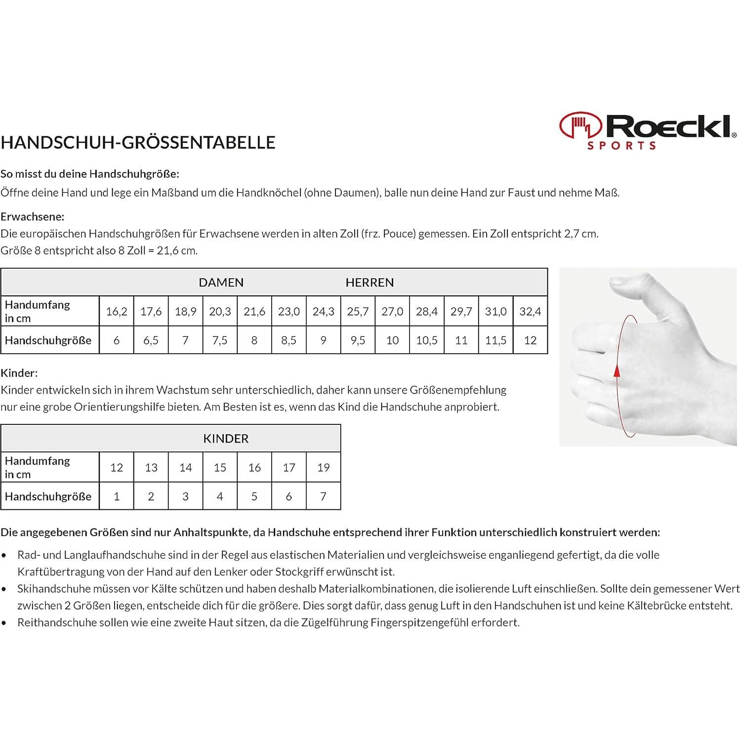 Guantes de Invierno Unisex Roeckl Warwick 7.5 - Polartec Negro