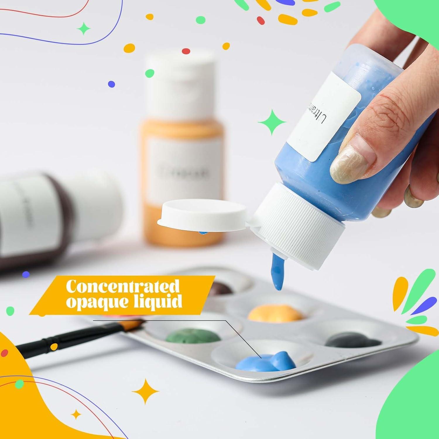 Kit de Underglaze Dunzoom 12 Colores + 6 Pinceles