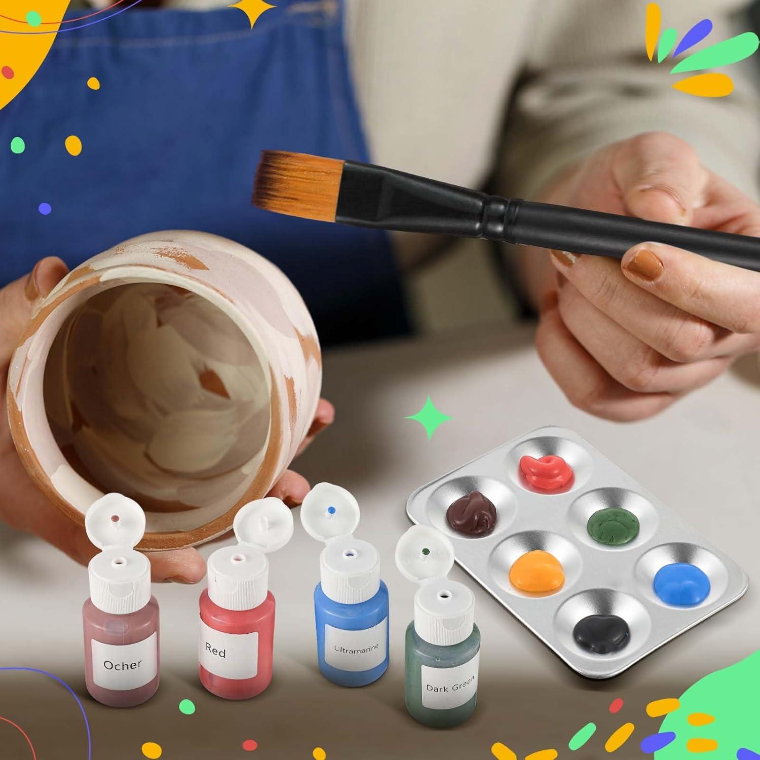 Kit de Underglaze Dunzoom 12 Colores + 6 Pinceles