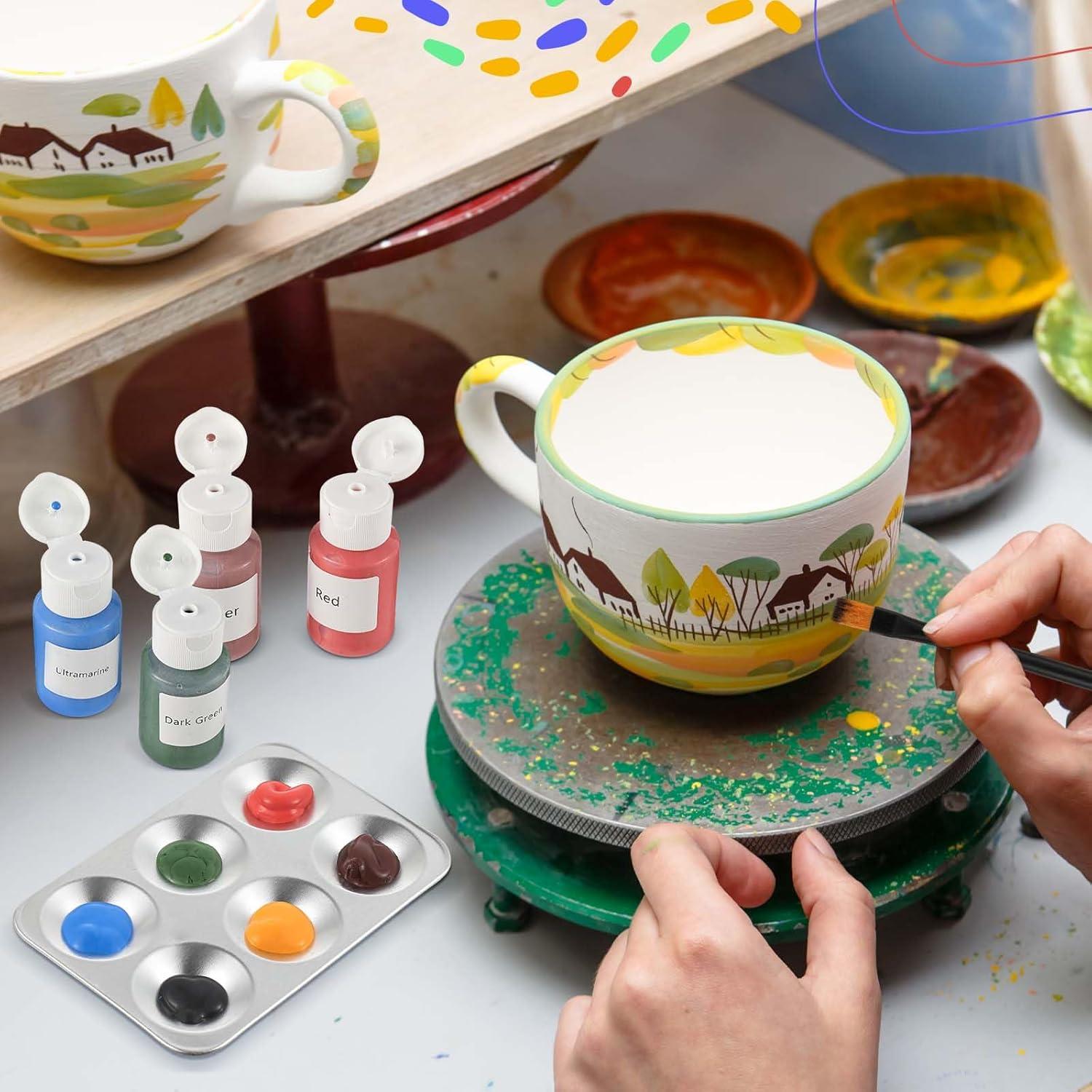 Kit de Underglaze Dunzoom 12 Colores + 6 Pinceles