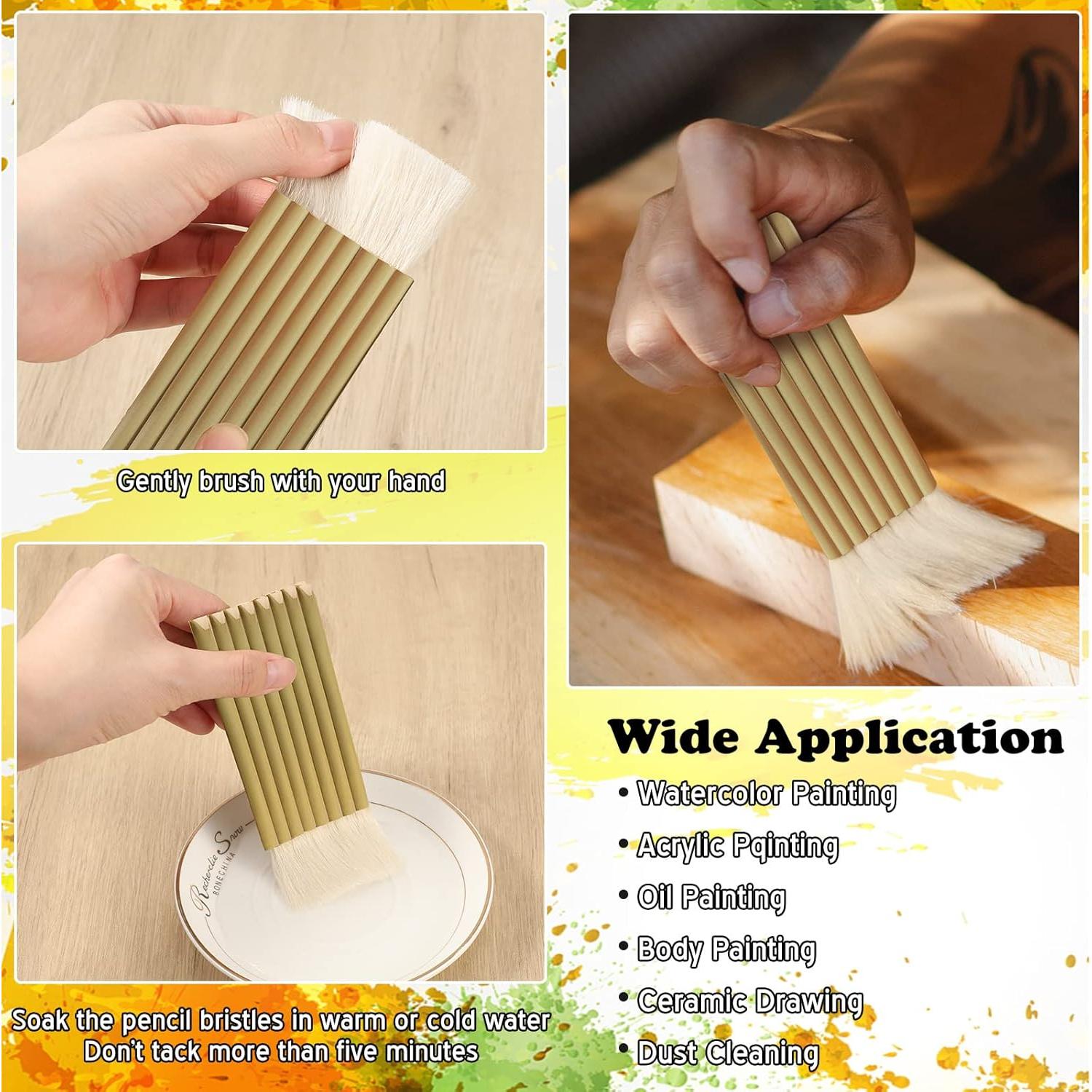 Juego de Pinceles Geelin 9 Piezas para Pintura Acrílica