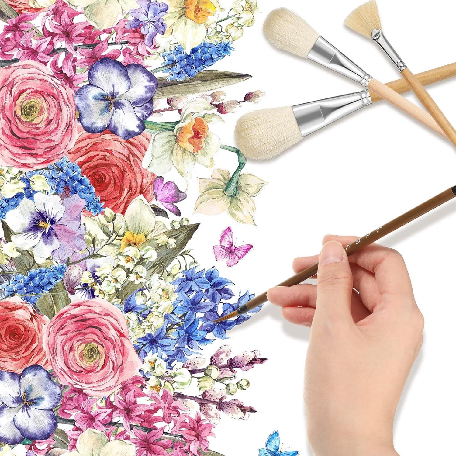 Juego de Pinceles Geelin 9 Piezas para Pintura Acrílica