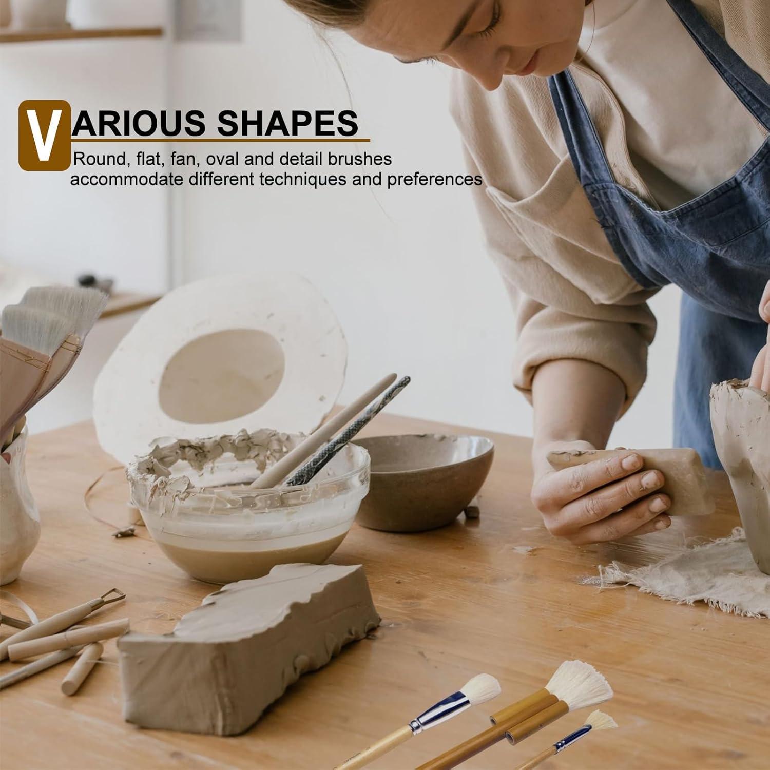 Set de Pinceles de Cerámica GACDR 15 Piezas con Caja