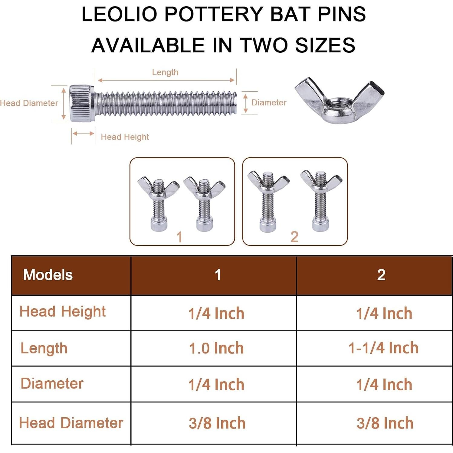 Juego de Pasadores de Acero Inoxidable LEOLIO - 4 Piezas