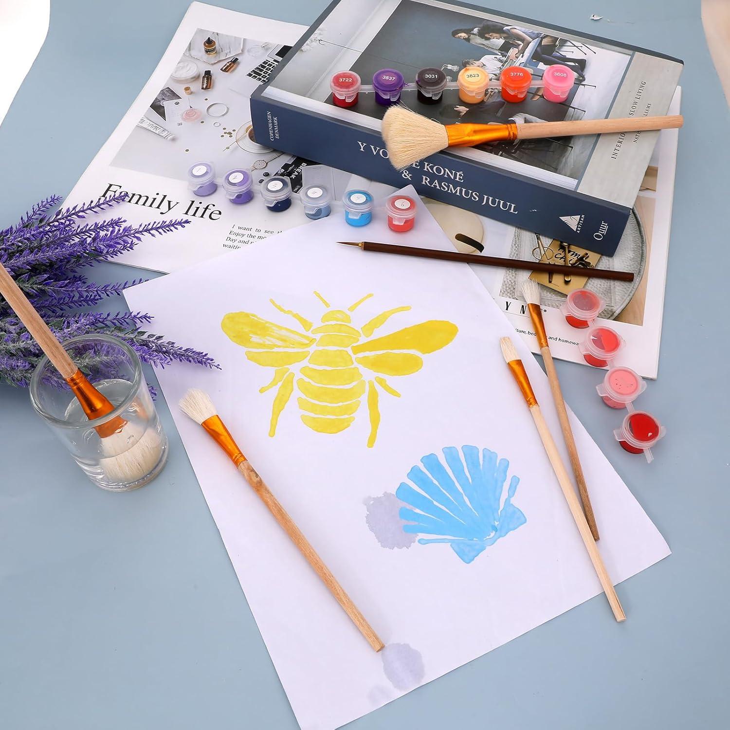 Juego de Pinceles de Esmalte Hariendny 9 Piezas para Cerámica