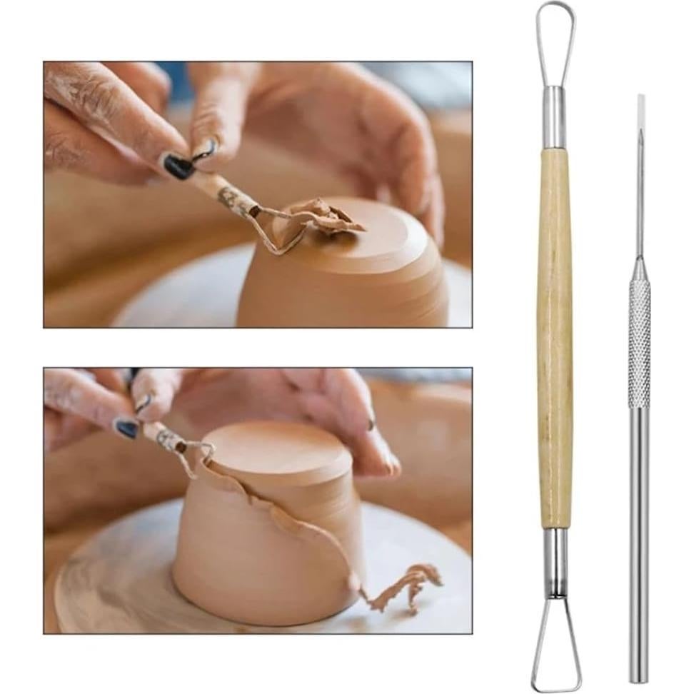 Juego de Herramientas de Cerámica Evwoge 8 Piezas para Esculpido
