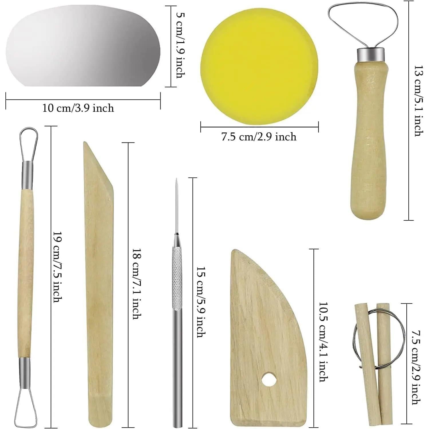 Juego de Herramientas de Cerámica Evwoge 8 Piezas para Esculpido