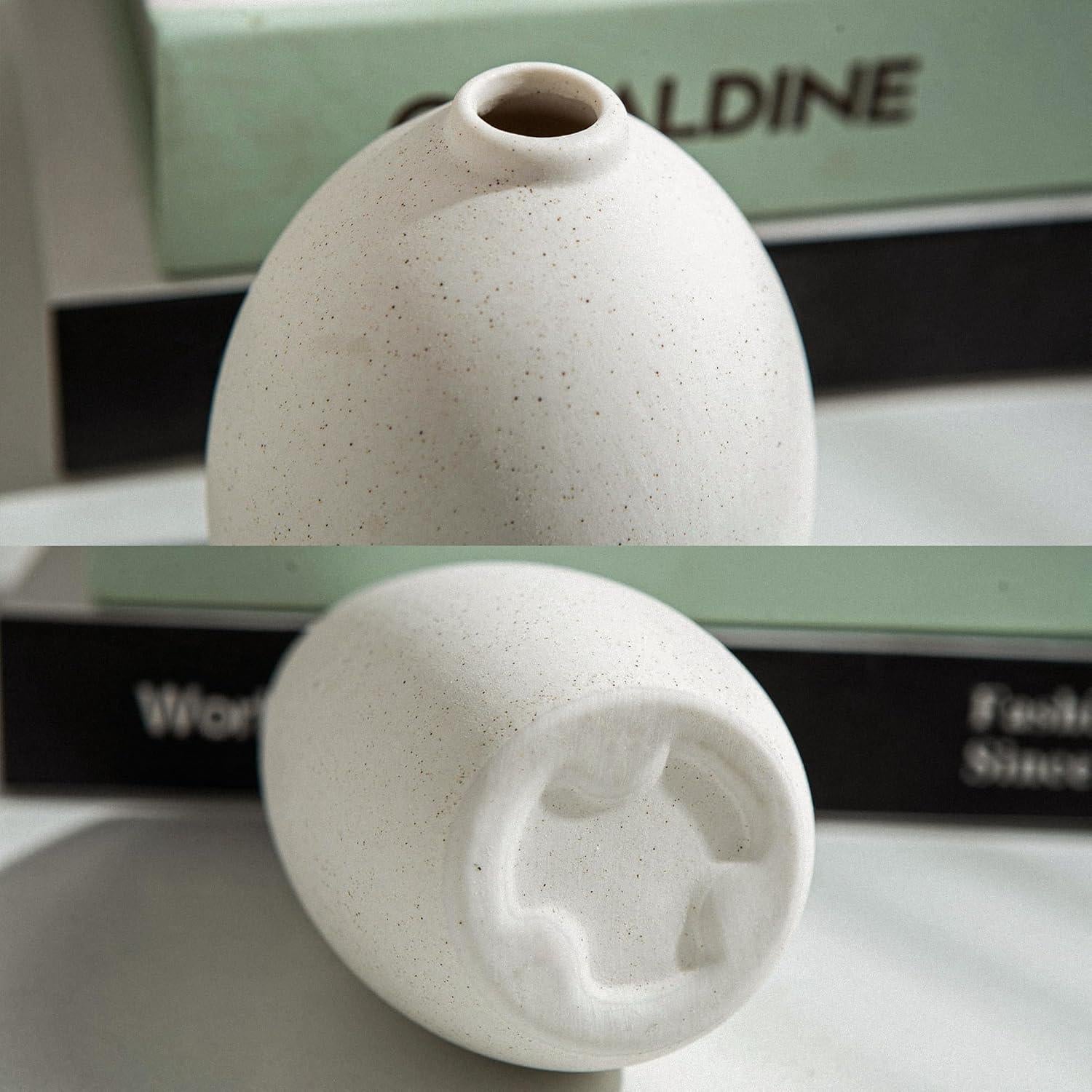 Juego de 4 Jarrones de Cerámica JOJUNO con Manchas