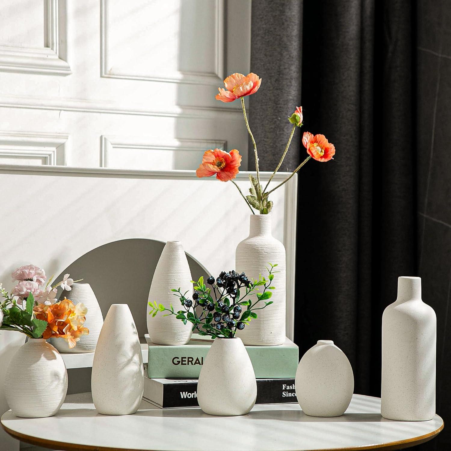 Juego de 4 Jarrones de Cerámica JOJUNO con Manchas