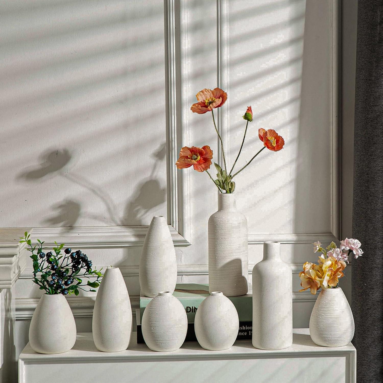 Juego de 4 Jarrones de Cerámica JOJUNO con Manchas