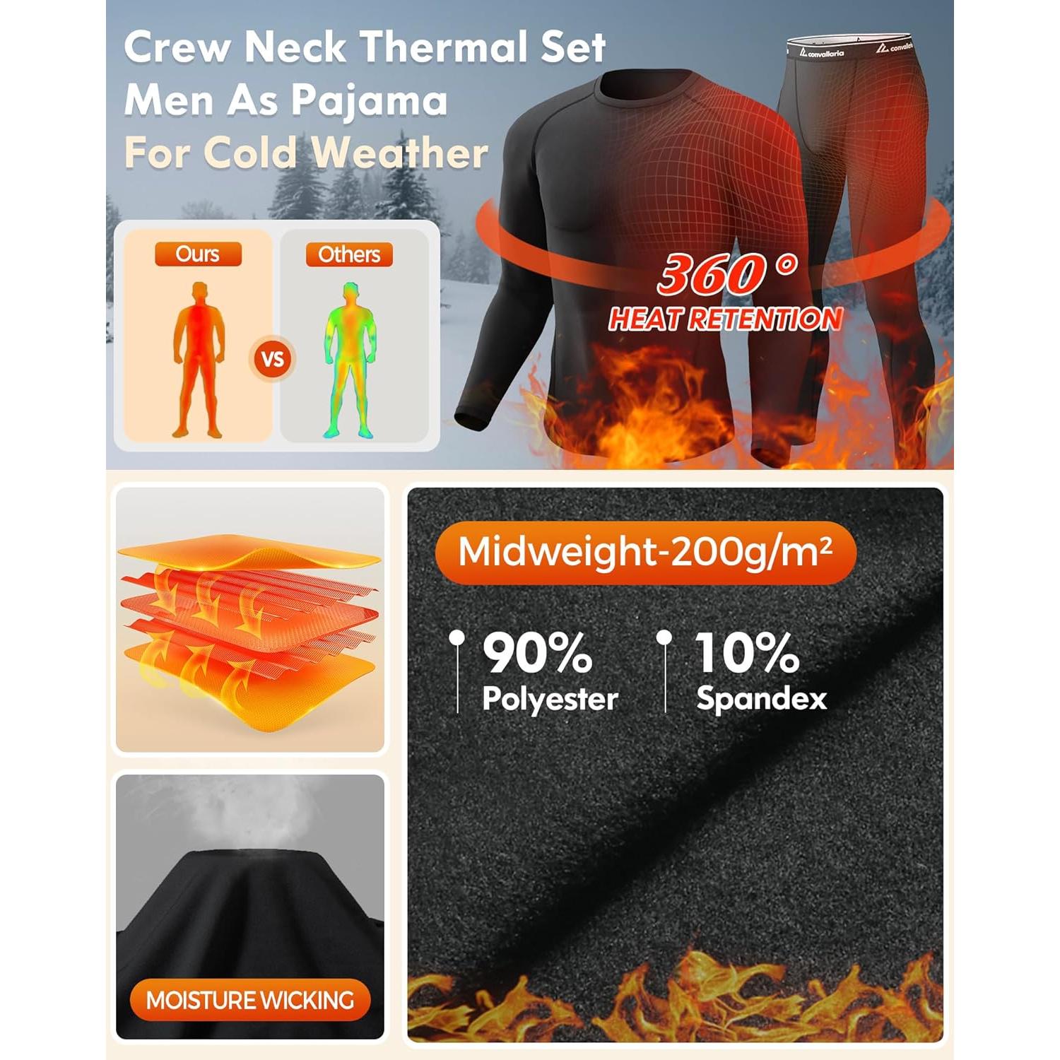 Conjunto Térmico para Hombres CL Convallaria - Pantalones y Camiseta