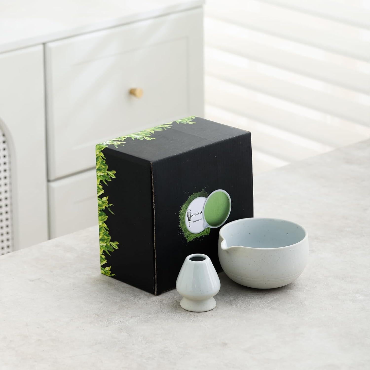 Juego de Matcha Ochcahser Cerámica 450ml con Pitorro