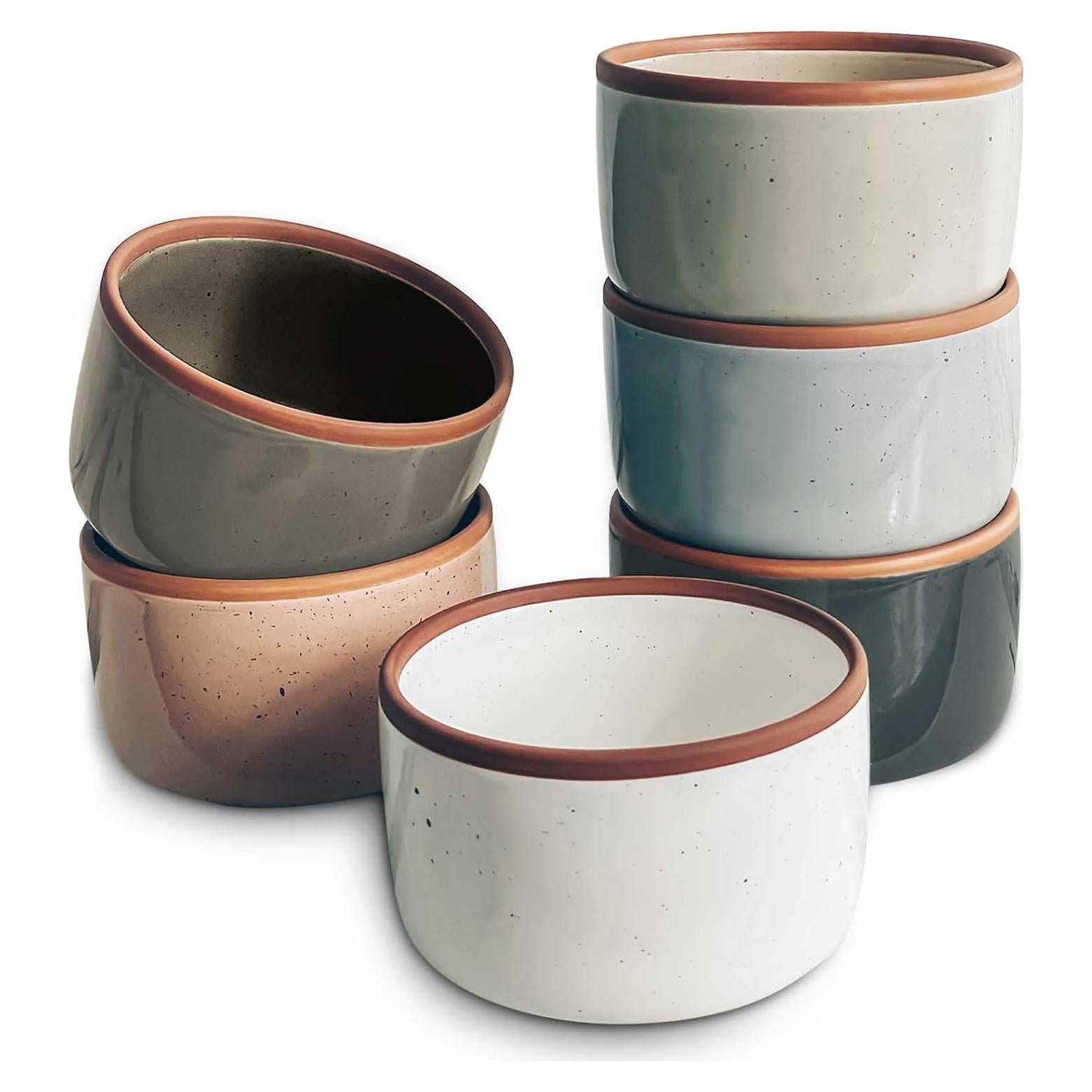Ramekins Cerámicos MORA 8oz Set de 6 Antiadherentes