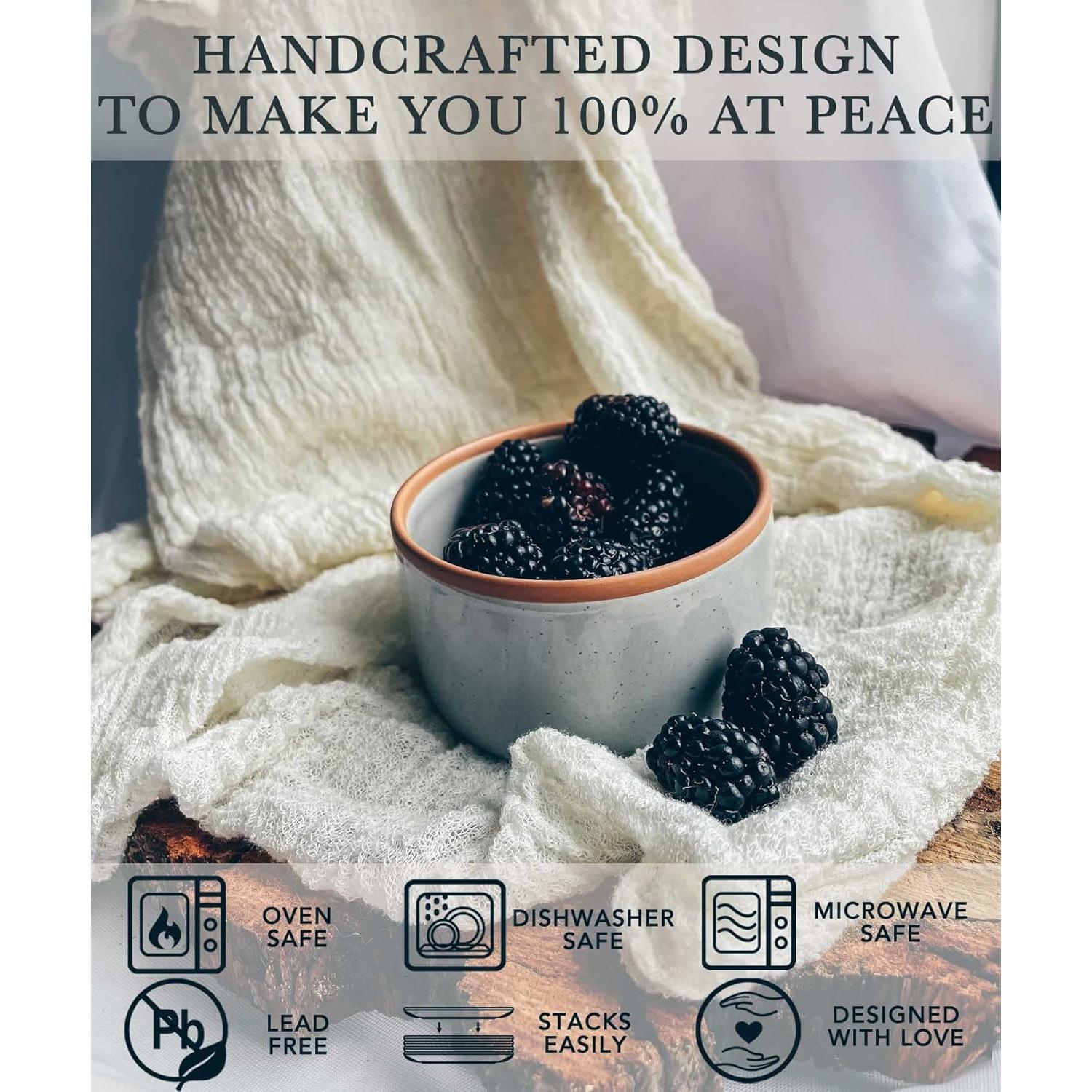 Ramekins Cerámicos MORA 8oz Set de 6 Antiadherentes