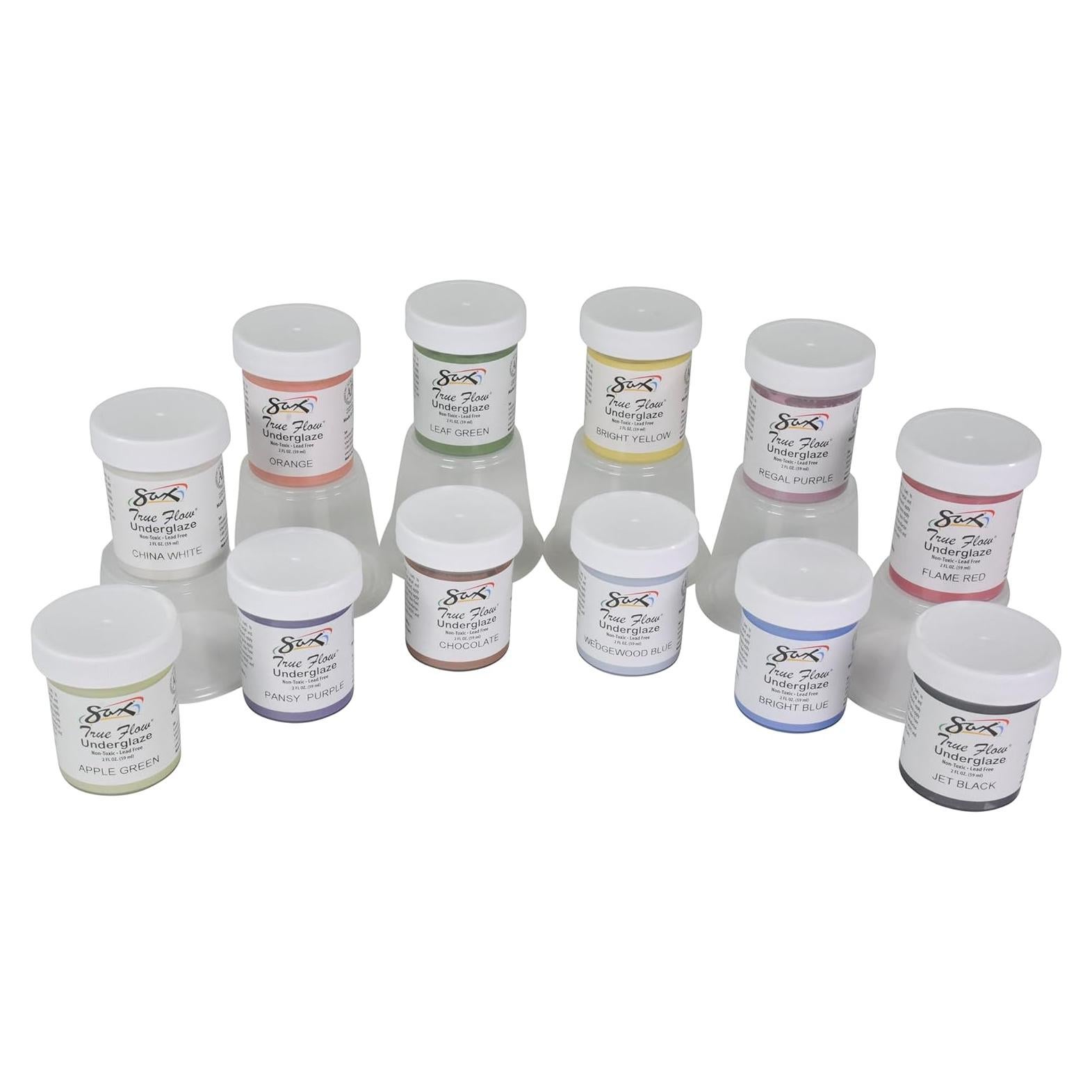 Juego de Pintura Acrílica Underglaze Sax 12 Colores 1371407