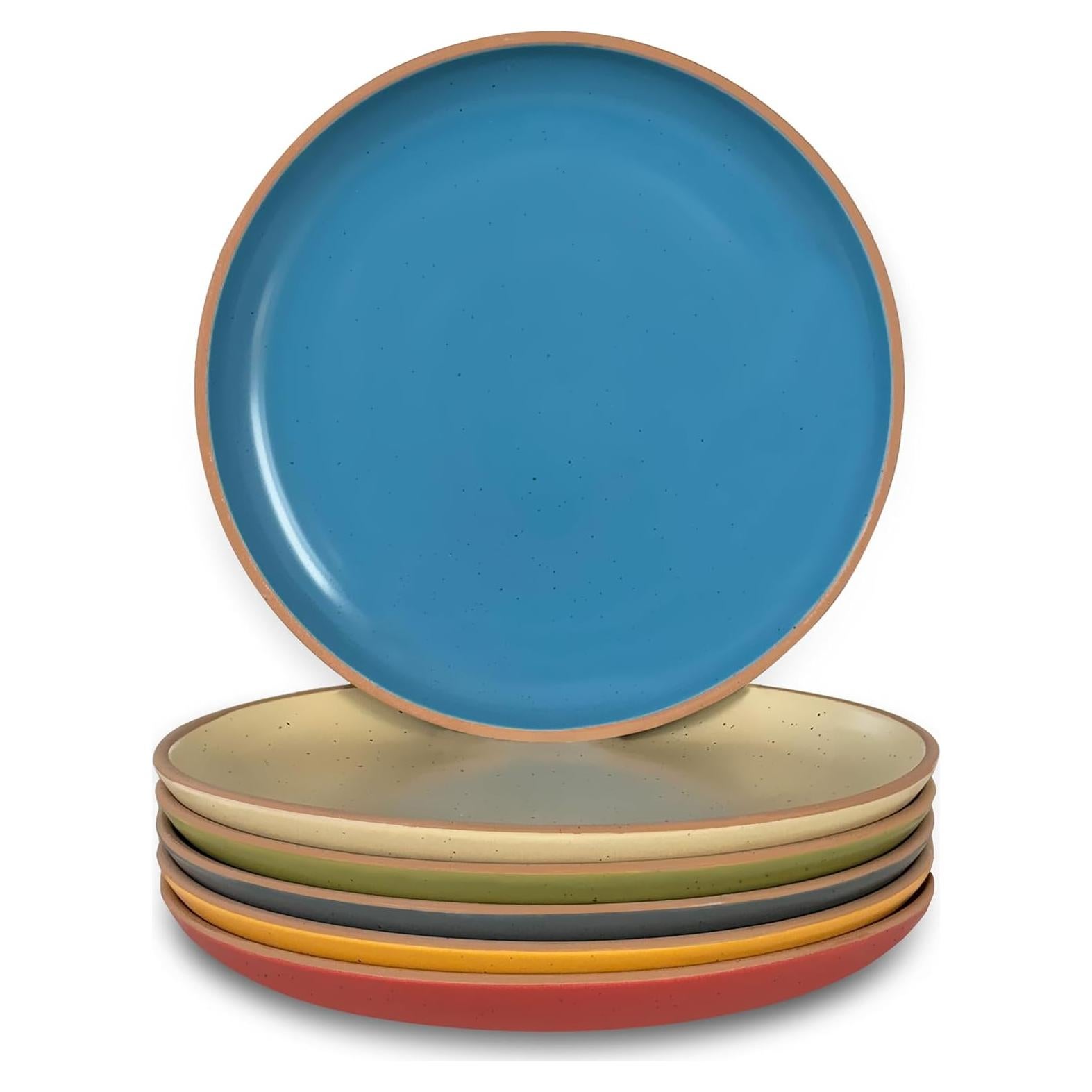 Juego de Platos Cerámica Mora Mate 19.8 cm Set 6 Pzs