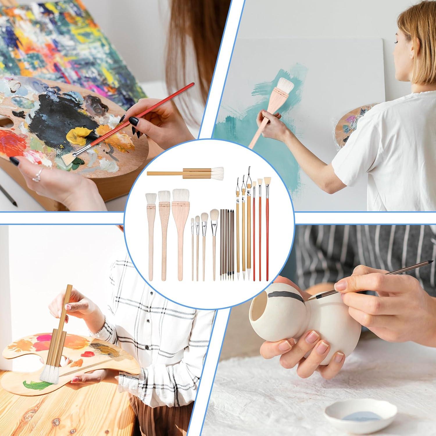 Juego de 20 Pinceles de Cerámica Aeaocvo para Pintura