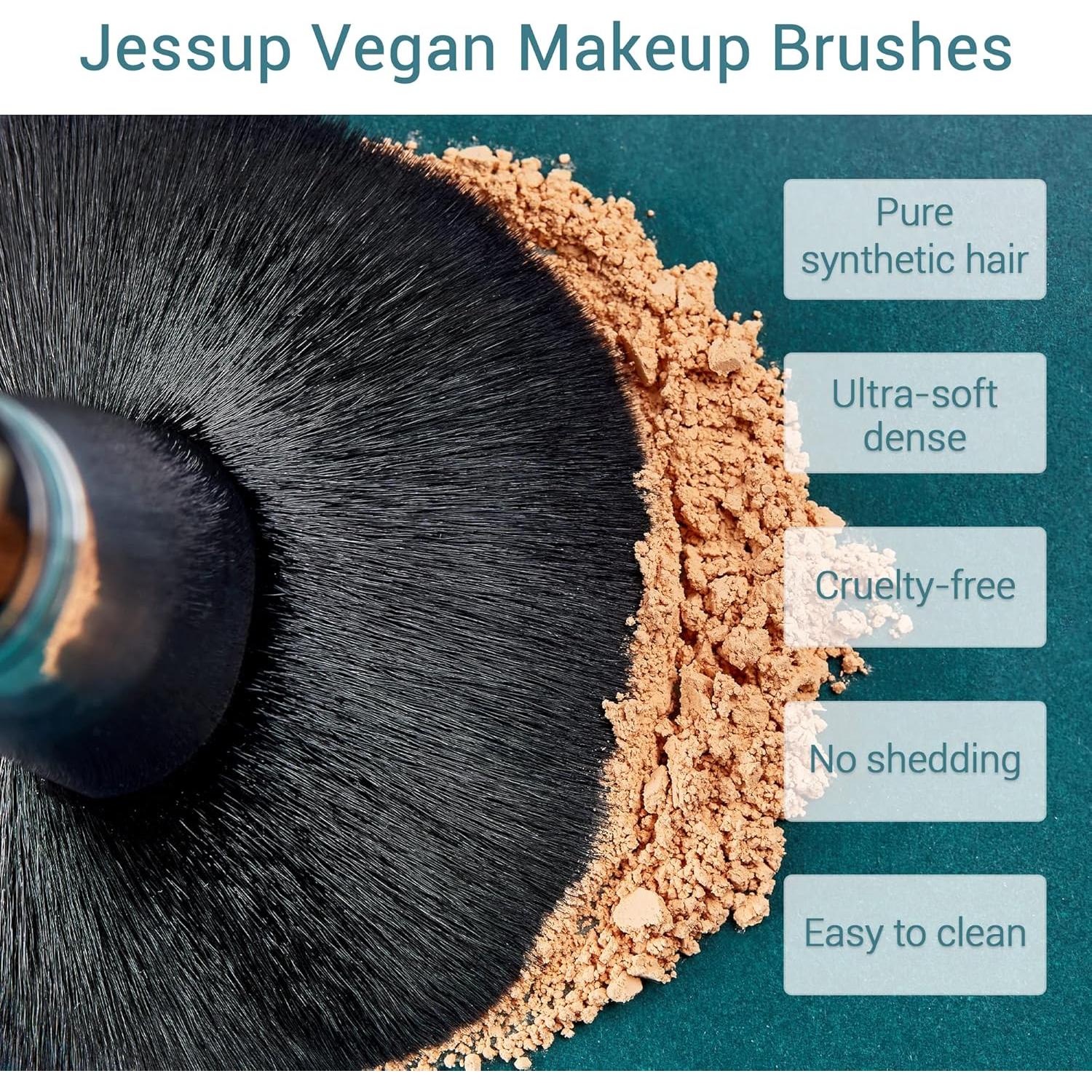 Juego de Brochas de Maquillaje Jessup 15 Piezas Set Profesional