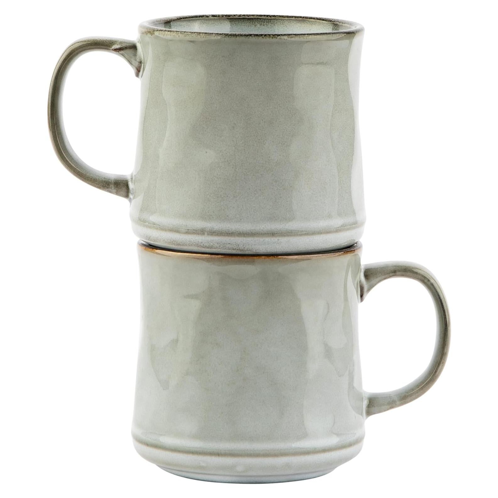 Tazas de Café KooK Cerámica 384 ml Set de 2 Modernas