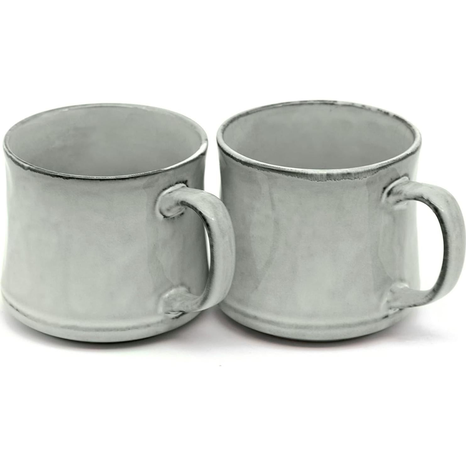 Tazas de Café KooK Cerámica 384 ml Set de 2 Modernas
