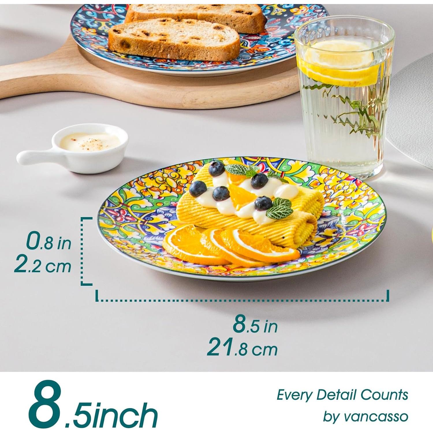 Juego de Platos Vancasso 6 Piezas 21.5 cm Cerámica Bohemio