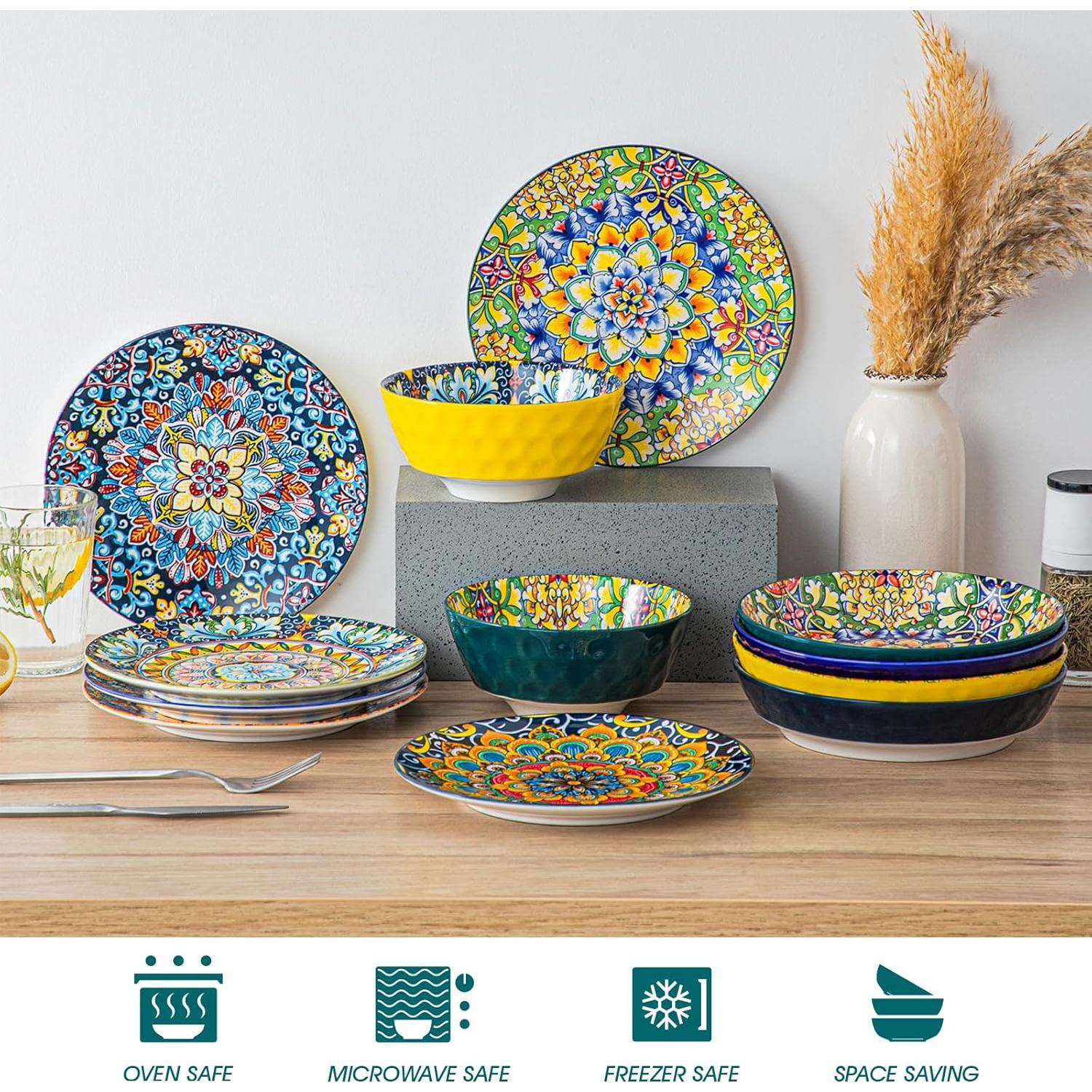 Juego de Platos Vancasso 6 Piezas 21.5 cm Cerámica Bohemio