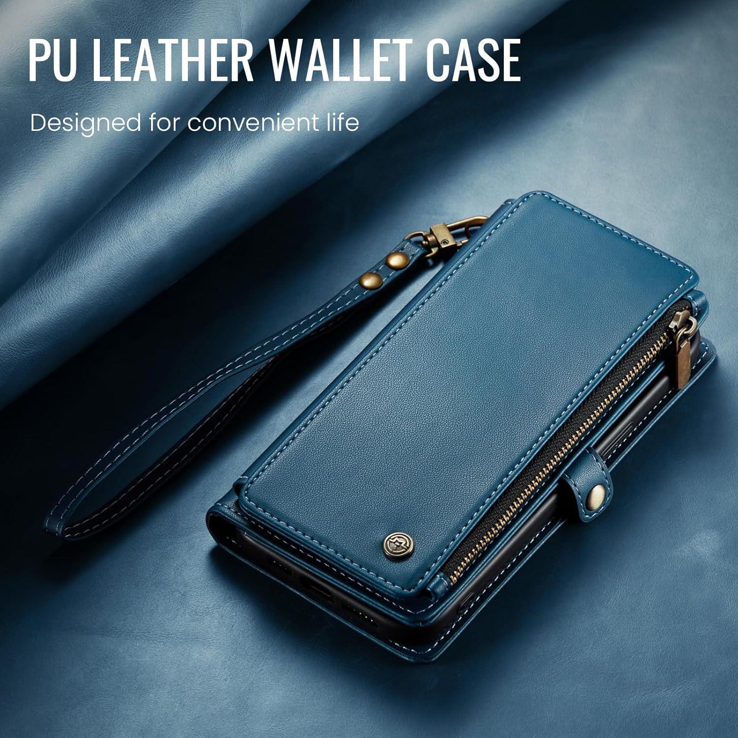 Funda Cartera Defencase para iPhone 15 Plus con RFID Azul