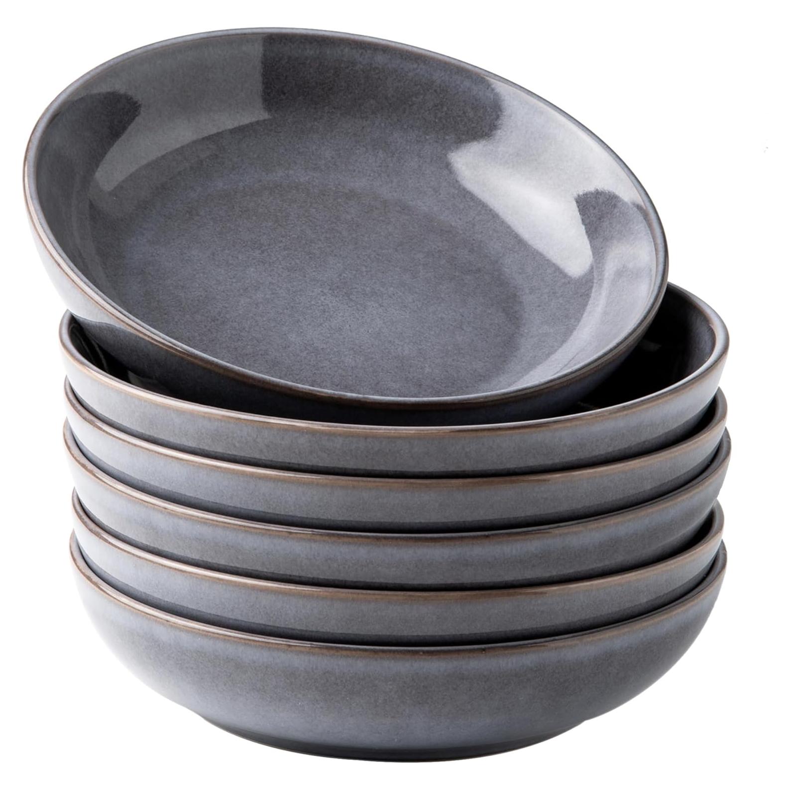 Tazón Grande AmorArc 21.5cm Juego de 6 Cerámica Gris