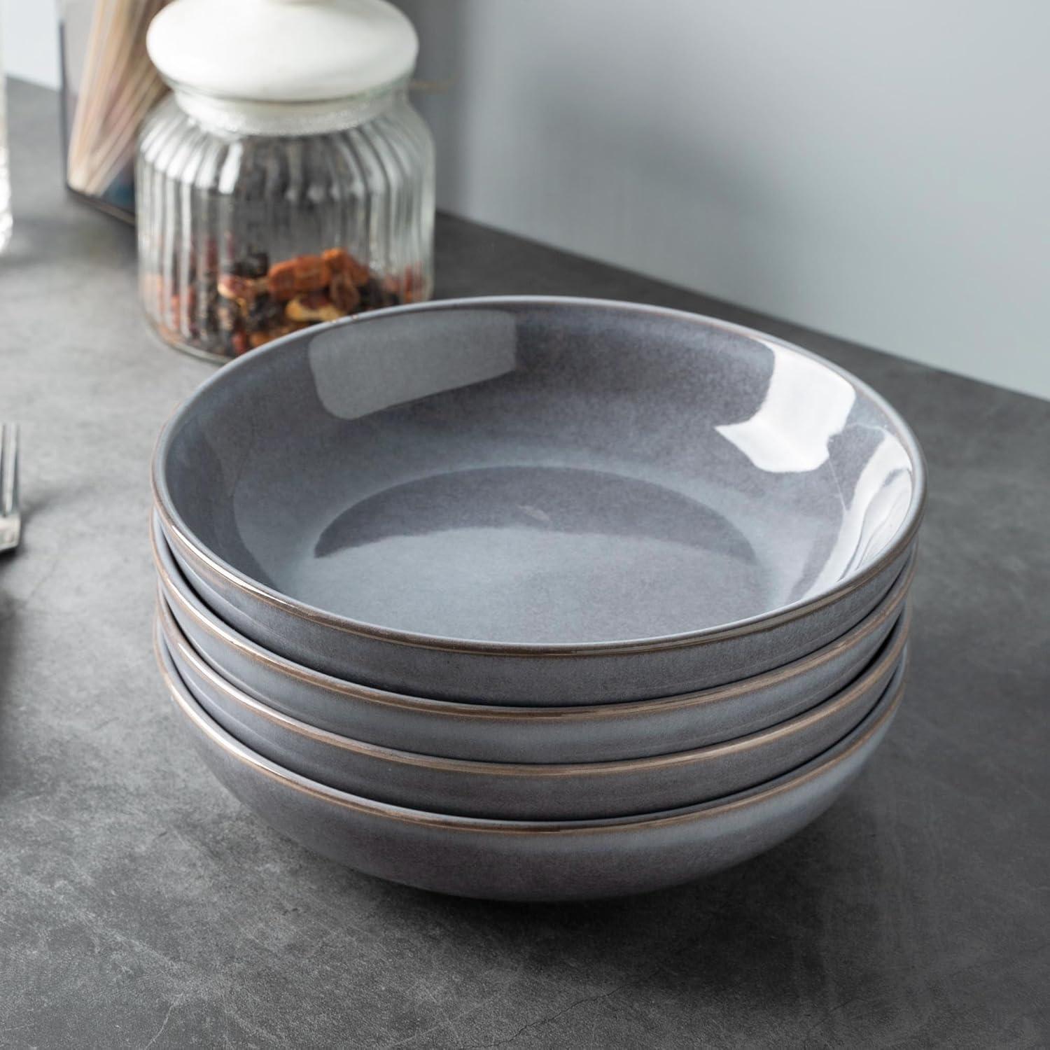 Tazón Grande AmorArc 21.5cm Juego de 6 Cerámica Gris