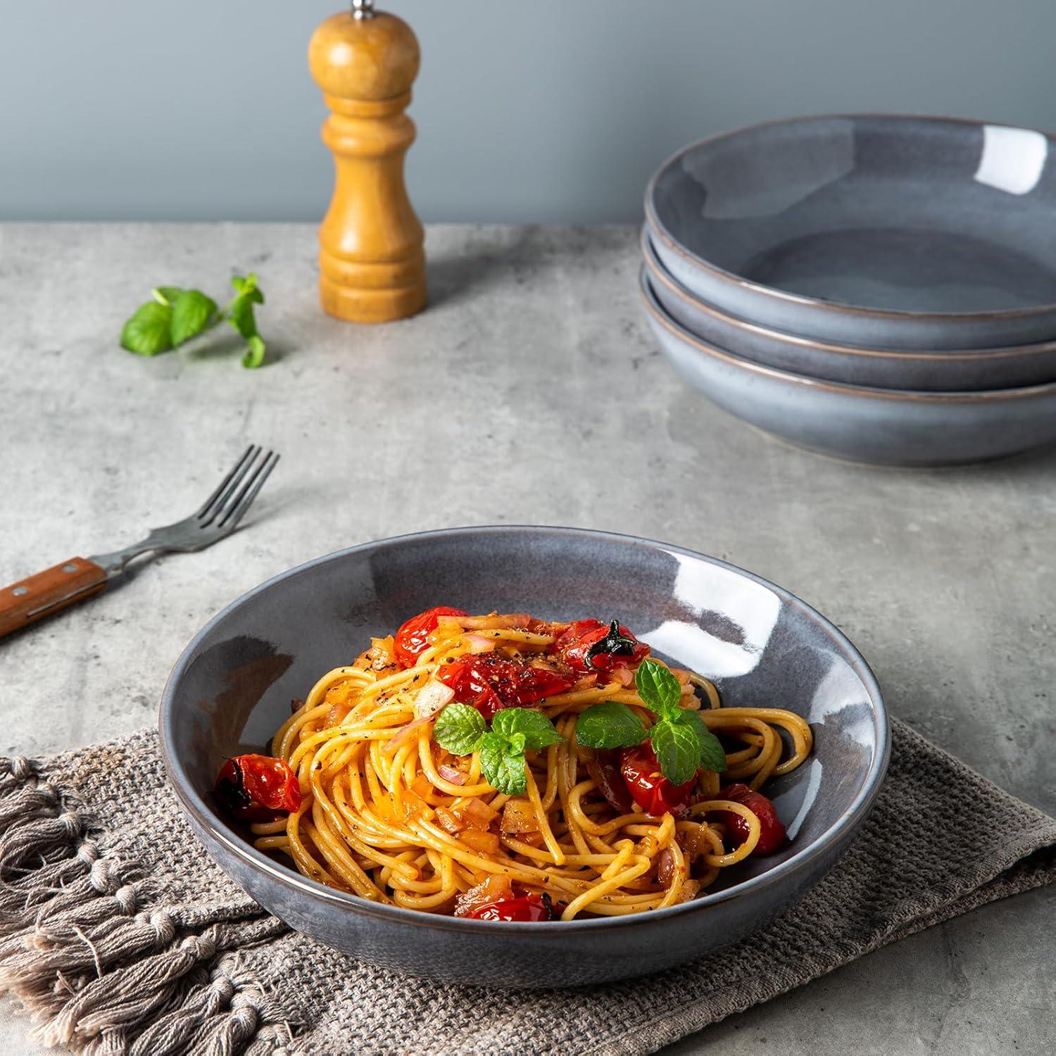 Tazón Grande AmorArc 21.5cm Juego de 6 Cerámica Gris