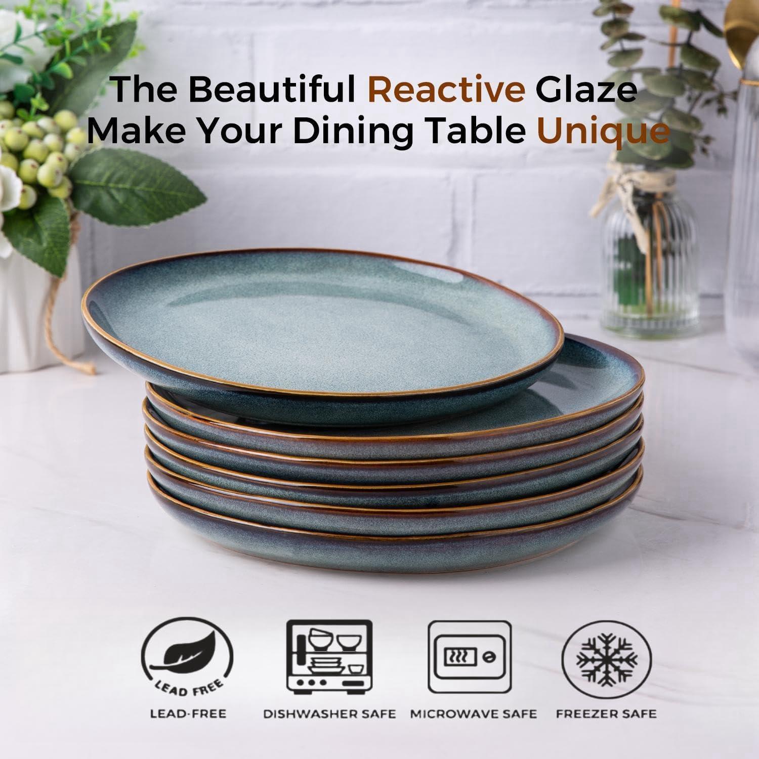 Juego de Platos AmorArc de Cerámica 6 Piezas 21.5 cm