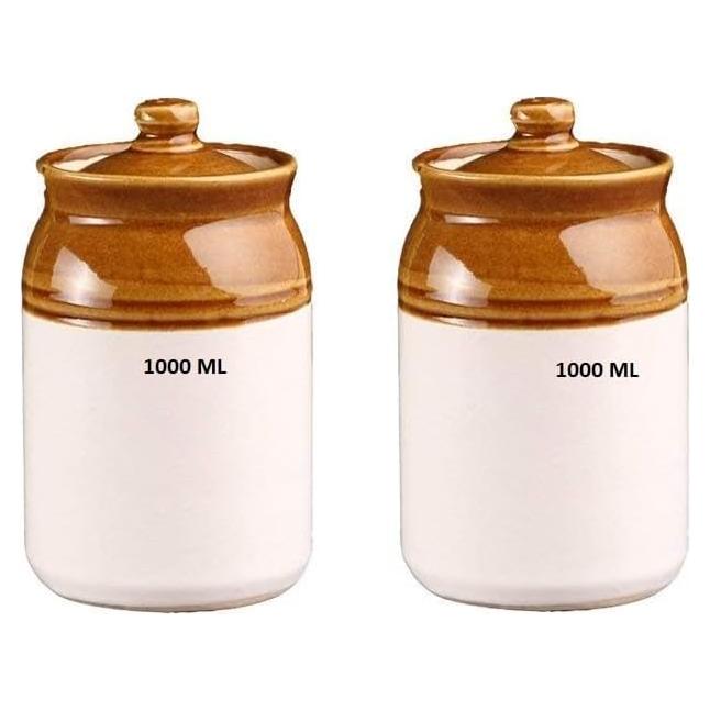 Set de 2 Tarros de Cerámica para Encurtidos 1000ml WHOLELIFEOBJECTS