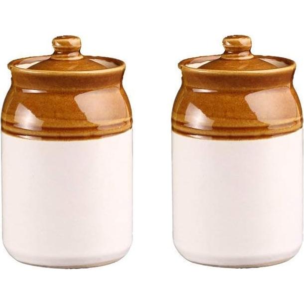 Set de 2 Tarros de Cerámica para Encurtidos 1000ml WHOLELIFEOBJECTS