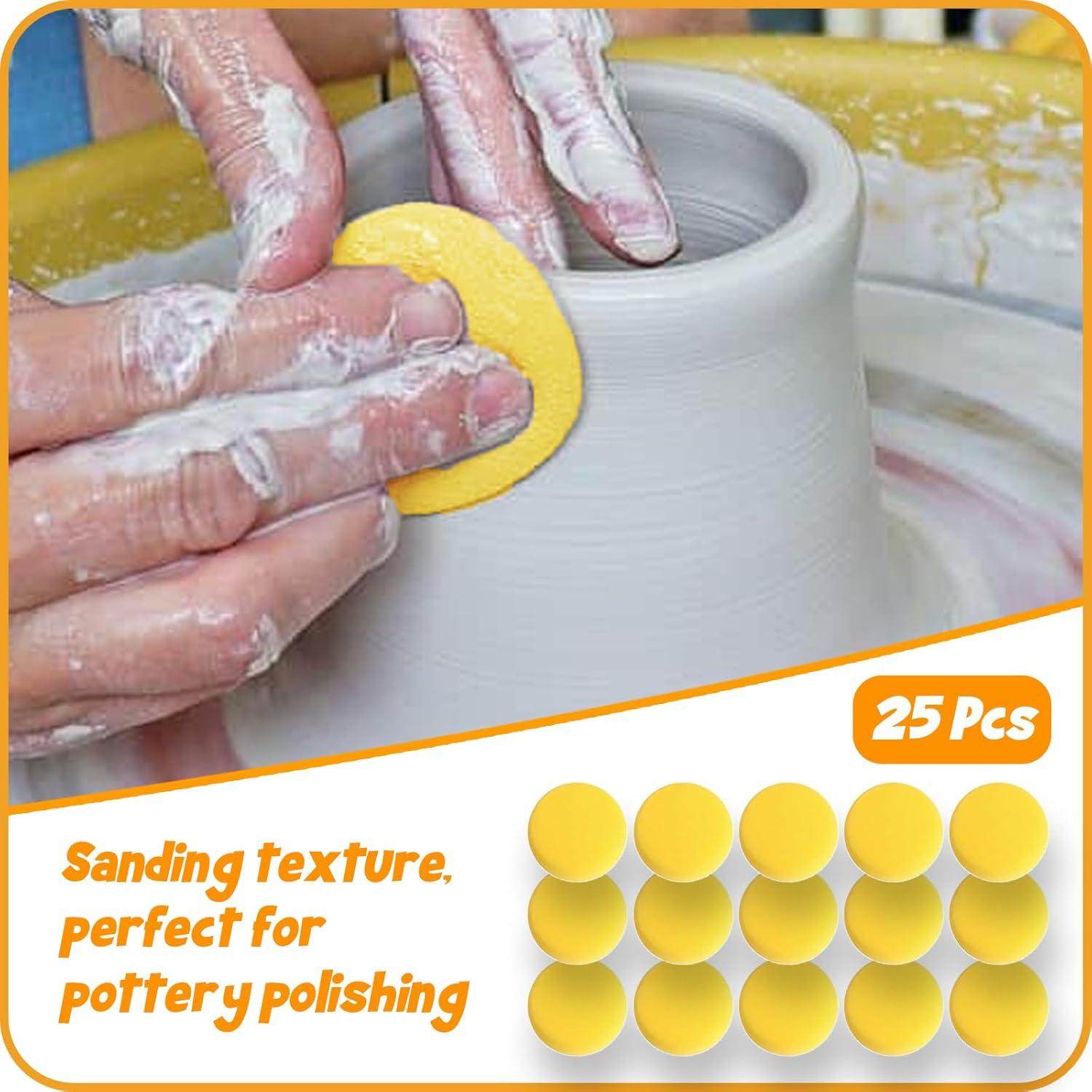 25 Pcs Esponjas de Cerámica Rokkuon para Pintura y Arcilla