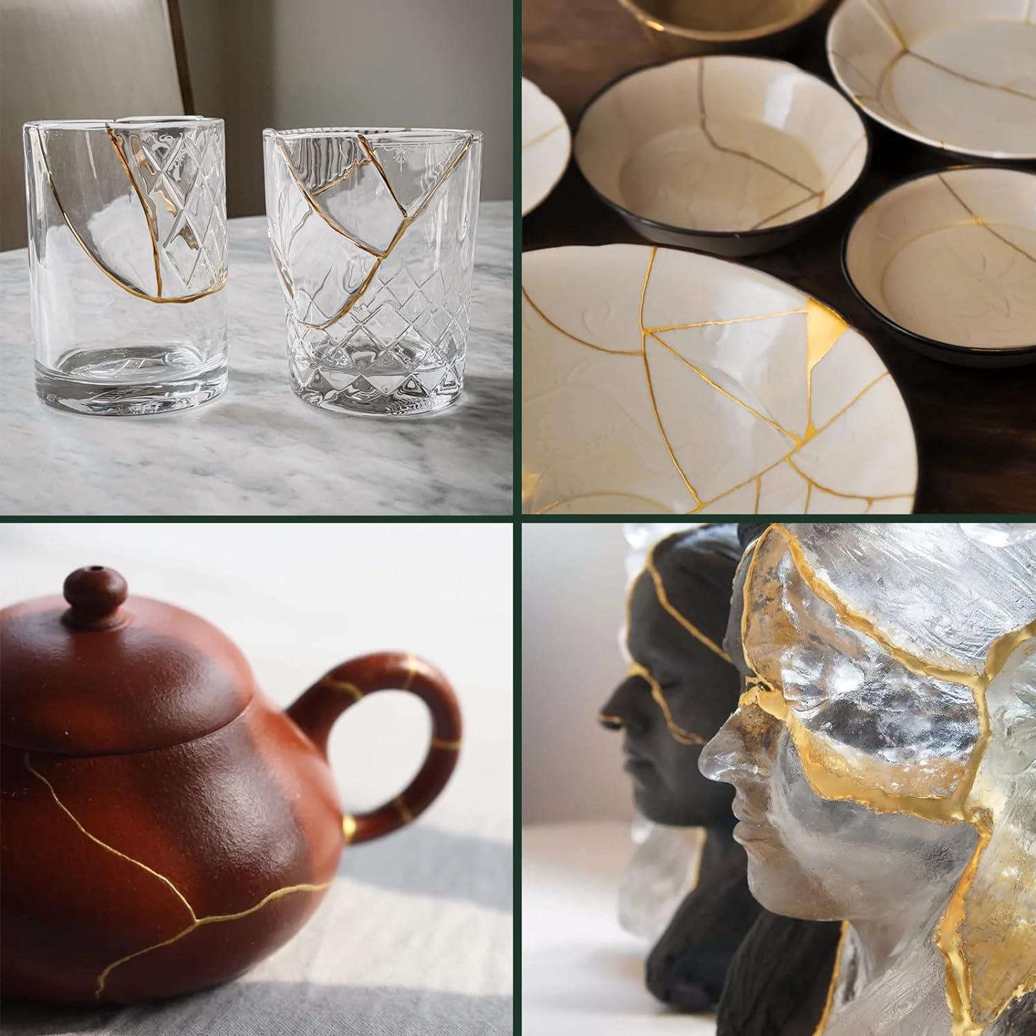 Kit de Reparación Kintsugi 1DFAUL con Polvo de Oro 25ml