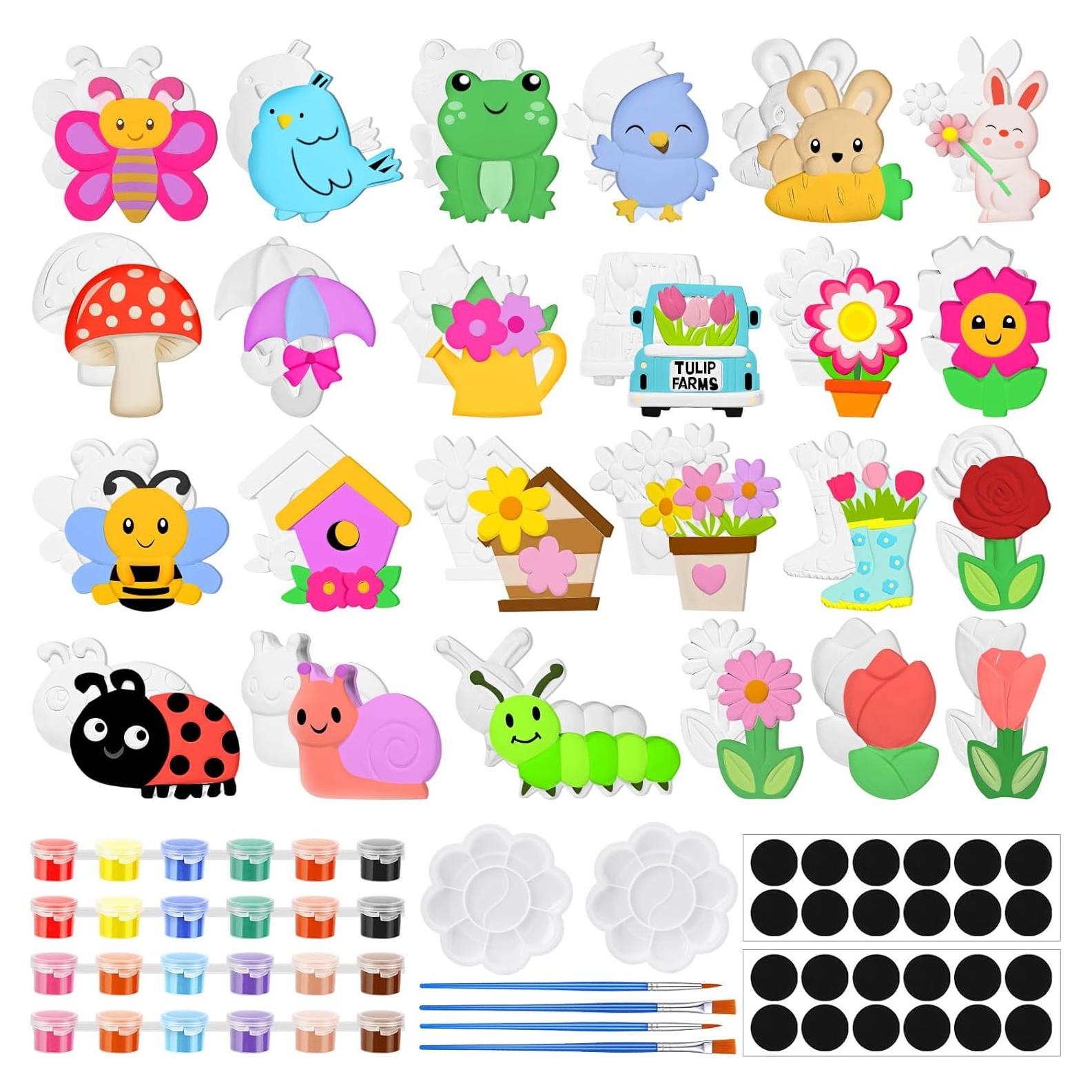 Kit de Manualidades Cerámica WinnerWhy 24 Figuras Primavera