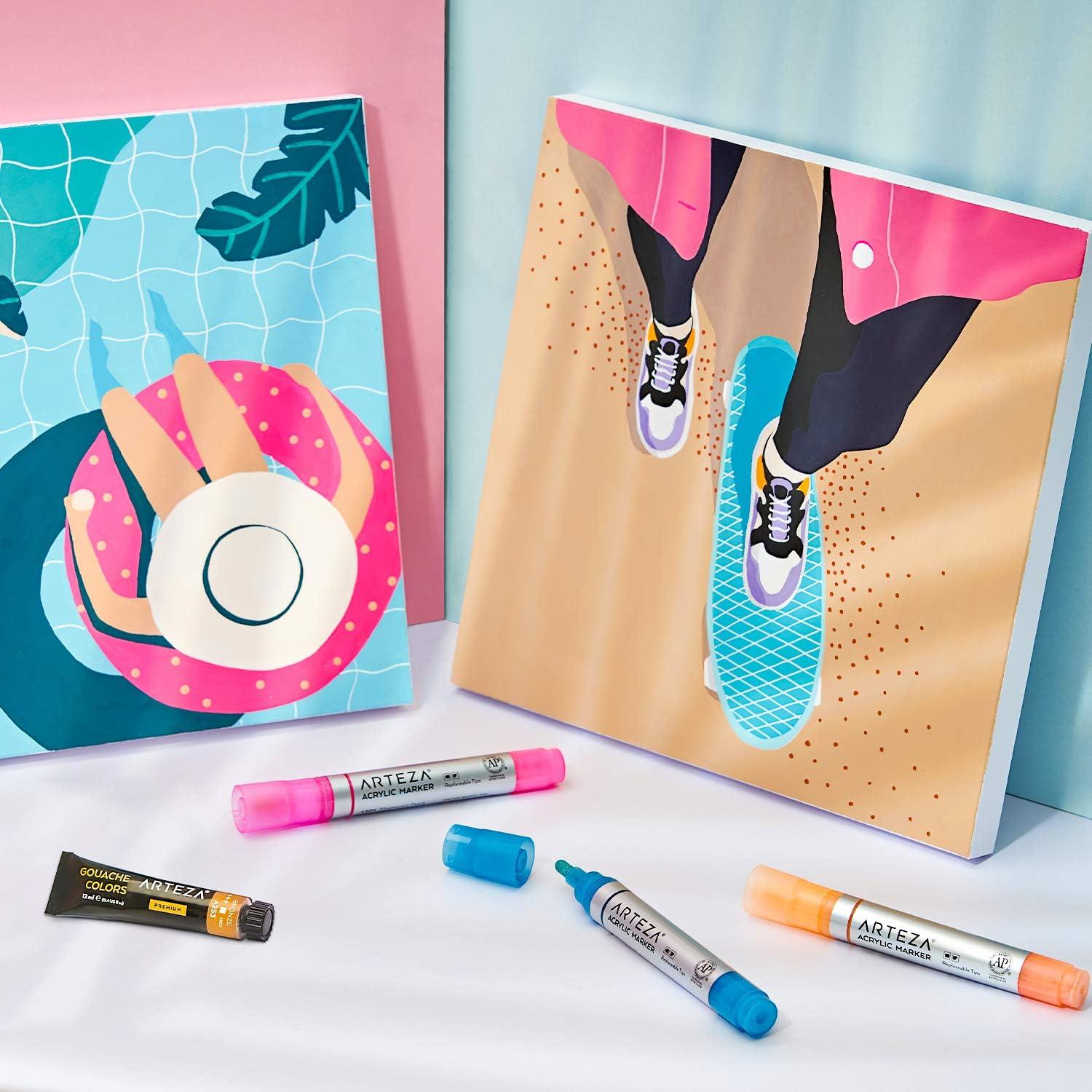 Marcadores de Pintura Acrílica ARTEZA Set 20 Colores Variados