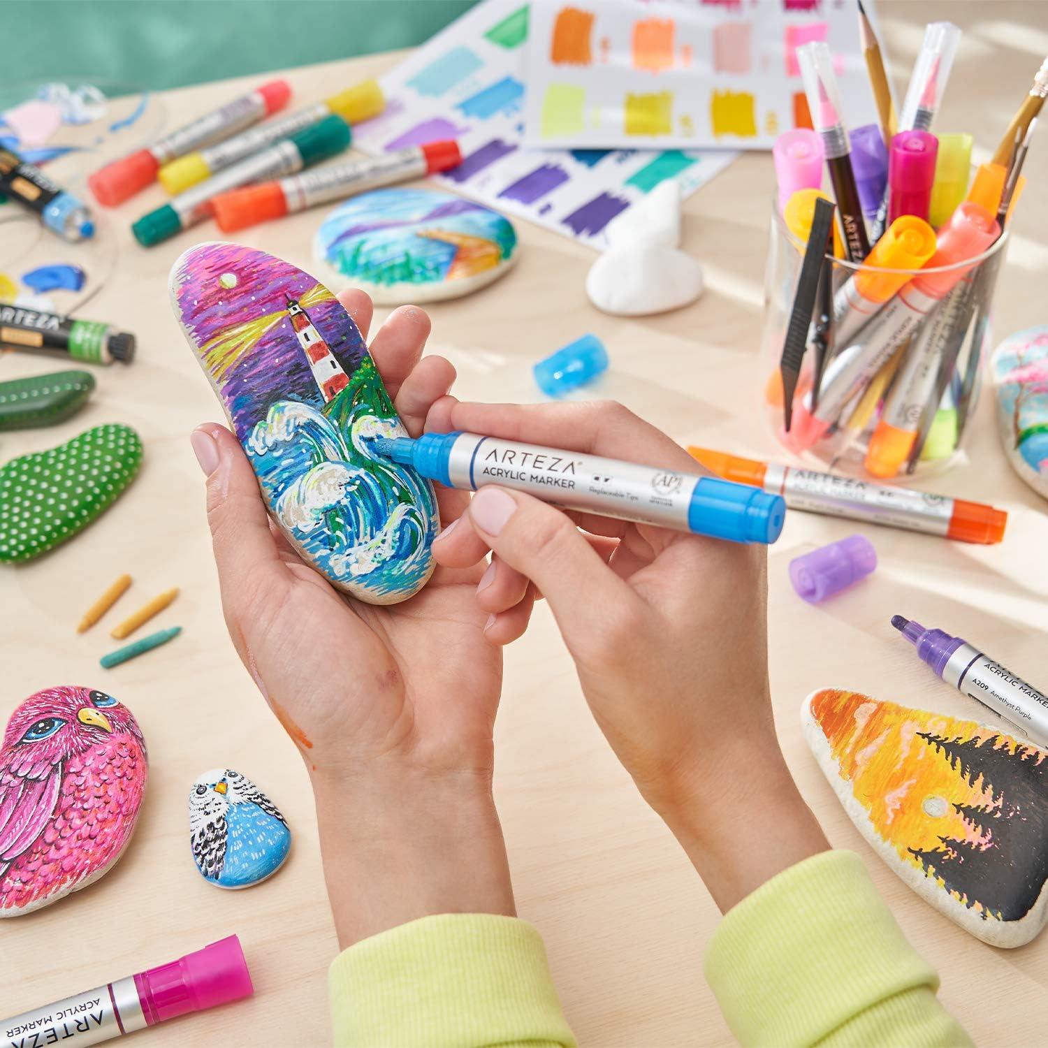 Marcadores de Pintura Acrílica ARTEZA Set 20 Colores Variados