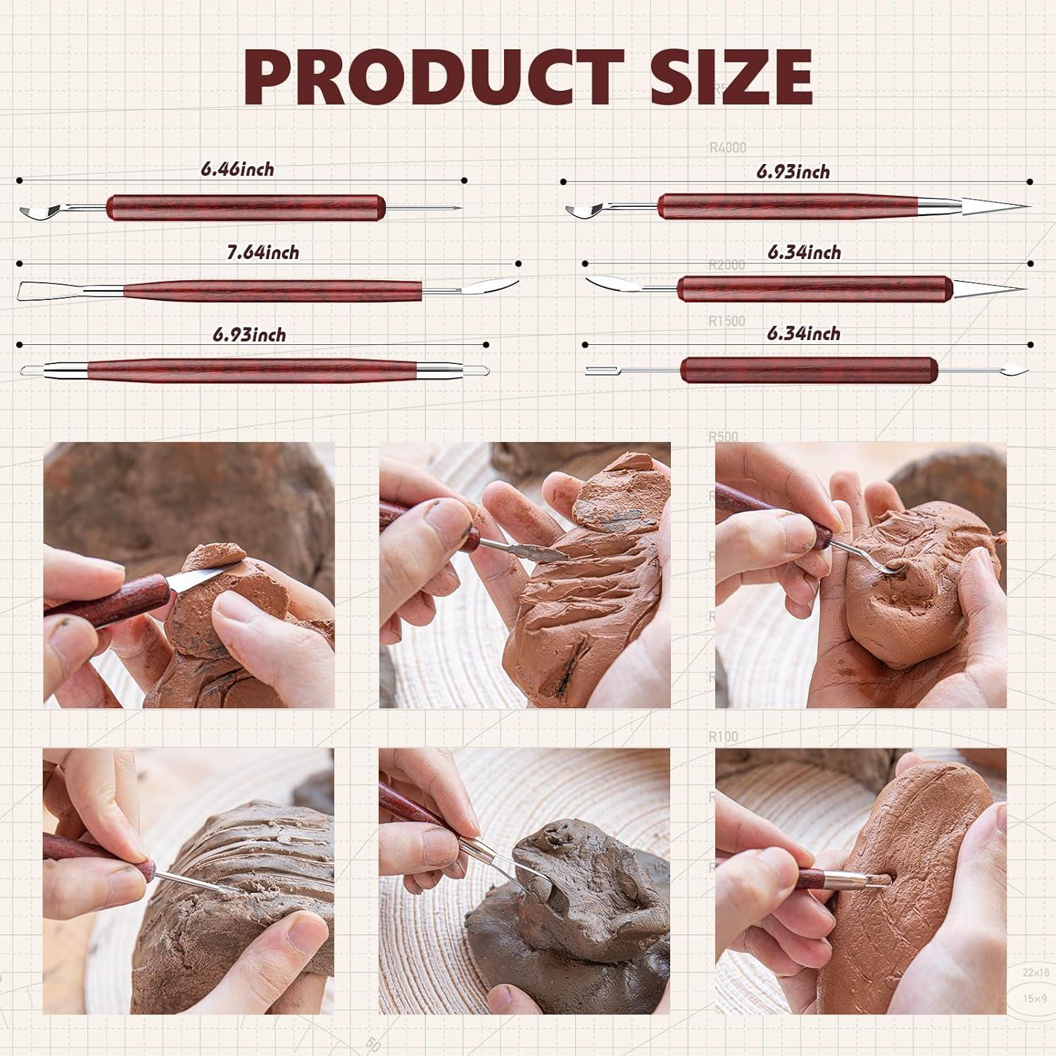 Kit de Herramientas de Escultura de Arcilla UUSYCUN 6 Piezas